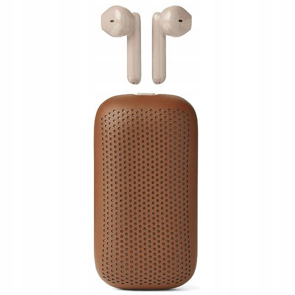 Bezdrátová Bluetooth sluchátka s reproduktorem Lexon, hnědá