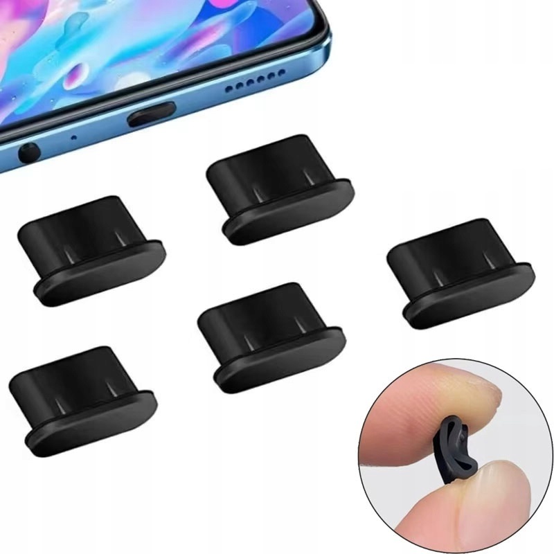 5 X Zatyczka zaślepka przeciw kurzowi do C Usb-c Typ smartfona telefonu