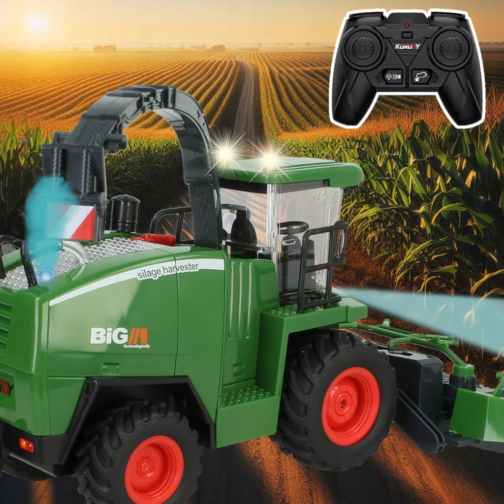 Kombajn Zdalnie Sterowany Pilot R/C Heder Generator DYMU Światła Dźwięk Marka Stator