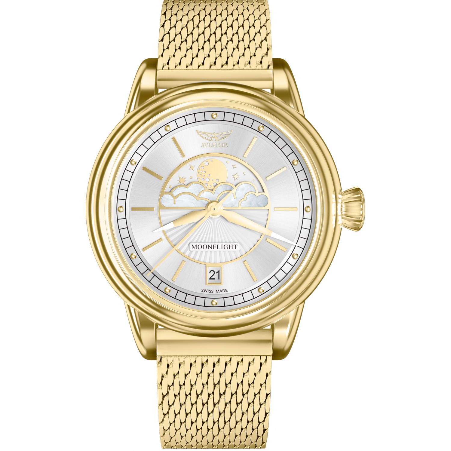 Dámské hodinky Aviator V.1.33.1.343.5 zlaté