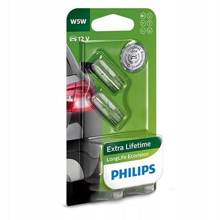 

Philips Żarówki W5W LongLife EcoVision 12V