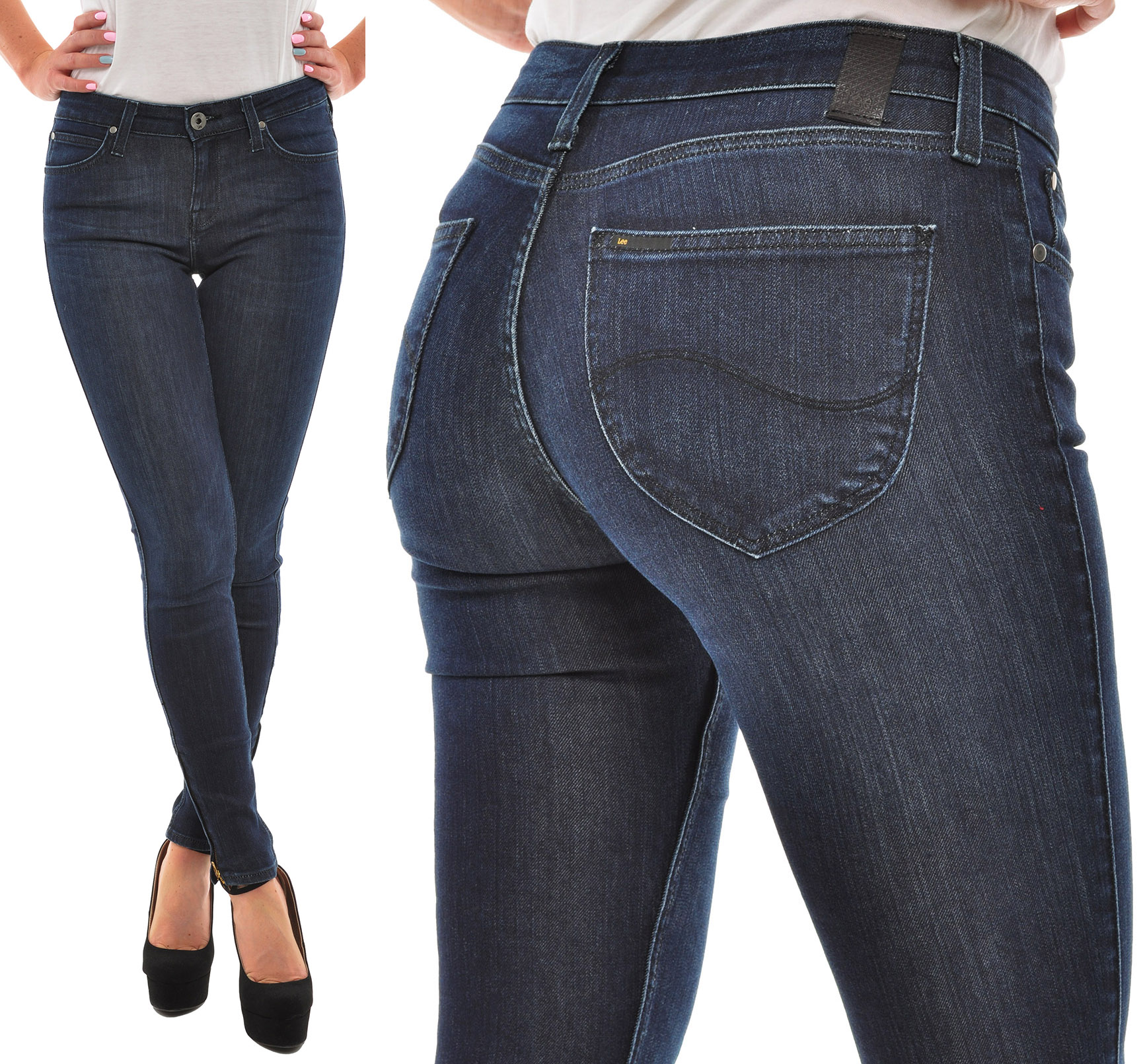 

Lee spodnie Blue skinny jeans Scarlett Zip W27 L33