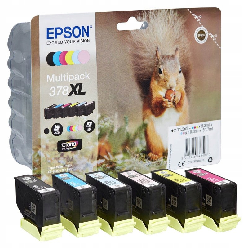 Tusze Epson T3798 378XL 6PACK XP-8500 XP-8505