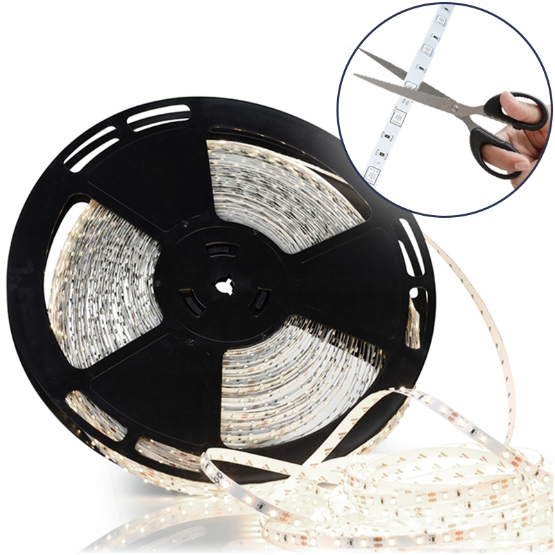 

Taśma Led Diody 3528 IP20 4,8W/m Neutralna 25m