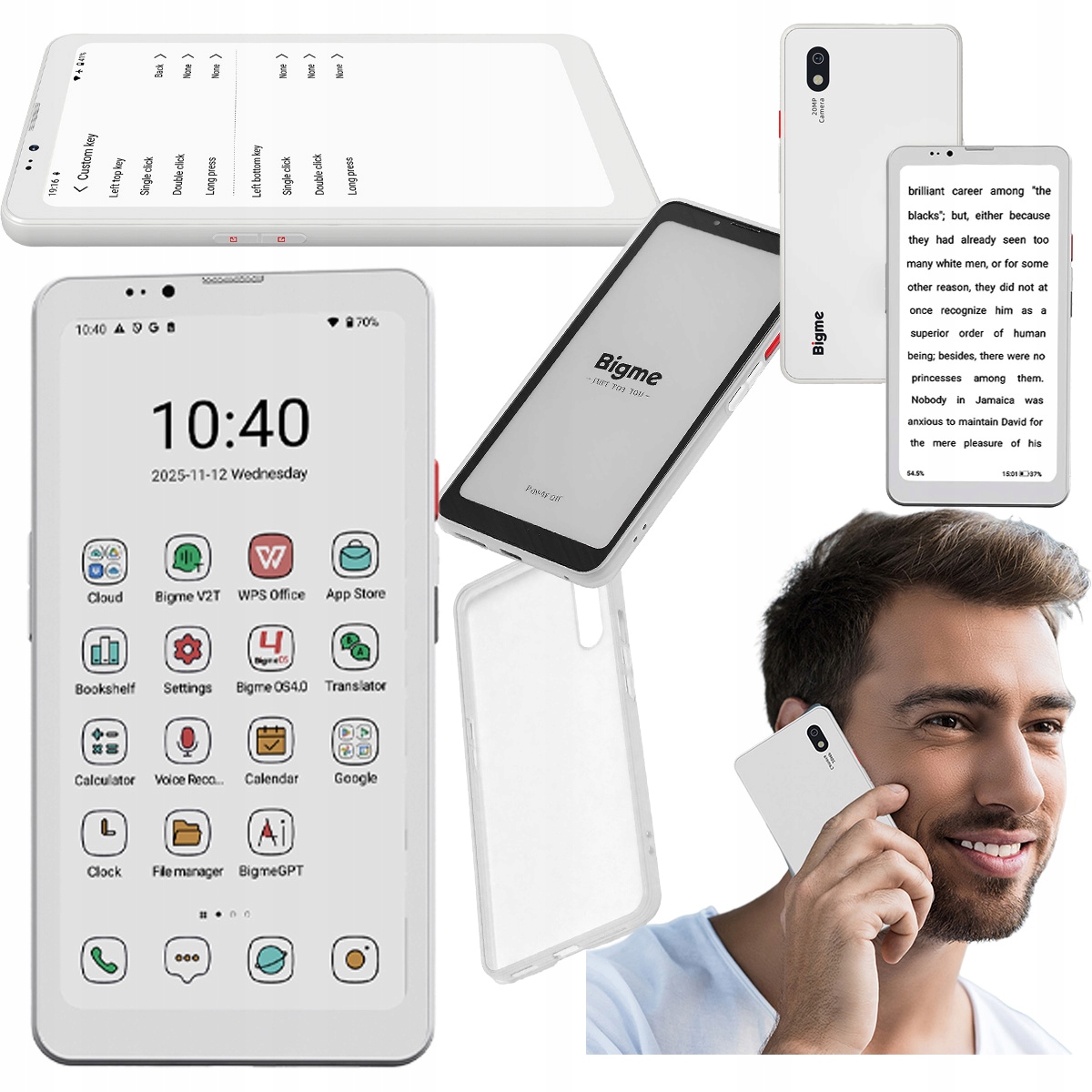 Bigme Hibreak Pro 2w1 Czytnik E-book Smartfon kolorowy 6,13" 8/256 Gb