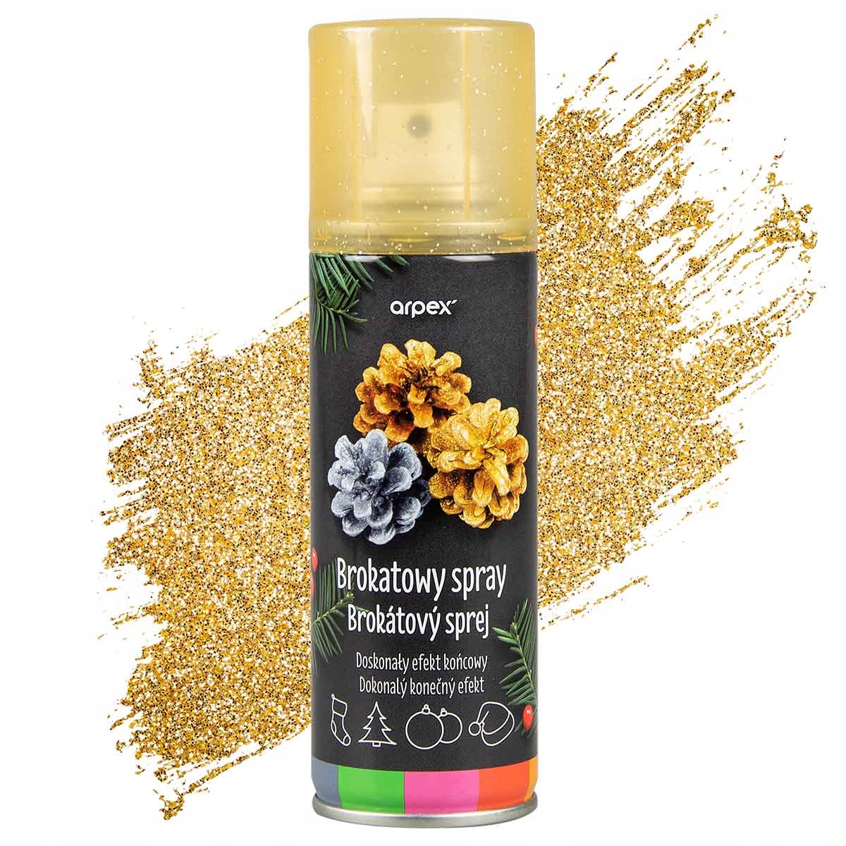 

Spray Brokatowy Złoty Dekoracyjny Święta Akcesoria