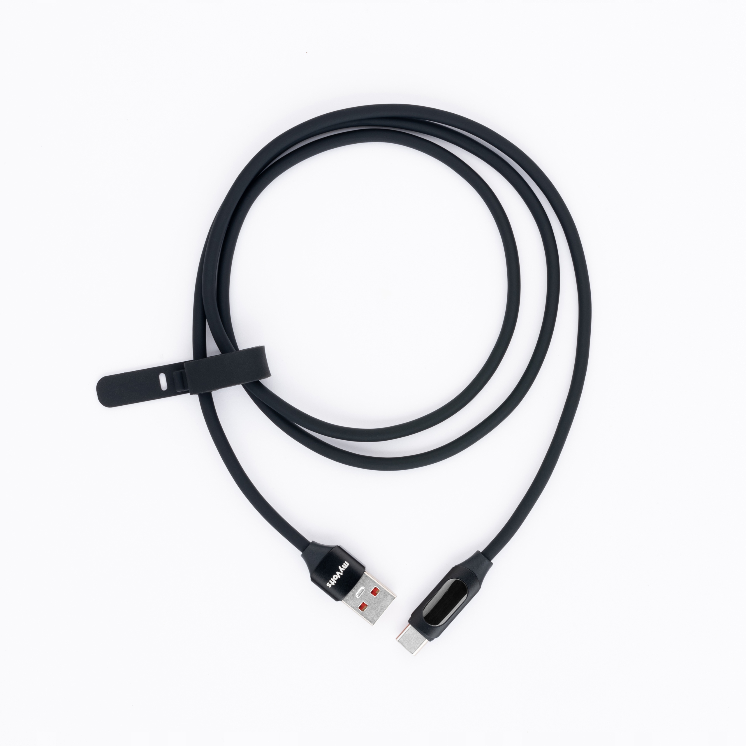 Kabel myVolts PDCCALB USB-A - USB-C z wyświetlaczem LCD mocy, 60 W, czarny