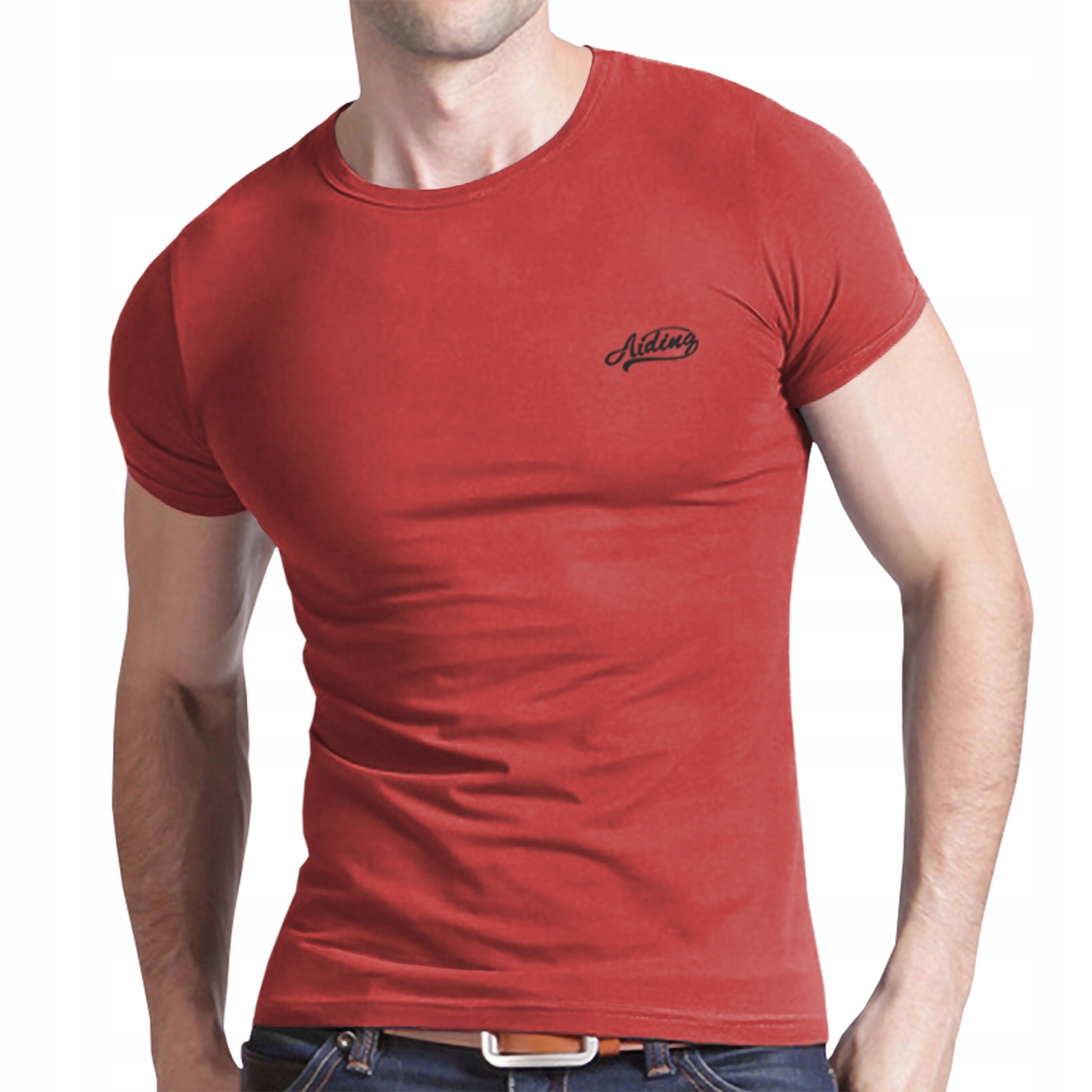 

Koszulka Męska T-shirt Podkoszulek 65003 XL czerwo