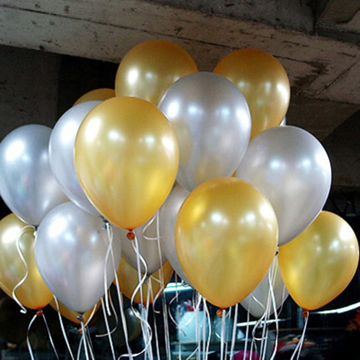 BALONY METALICZNE 50 szt. SREBRNE URODZINY party EAN (GTIN) 5904610103913