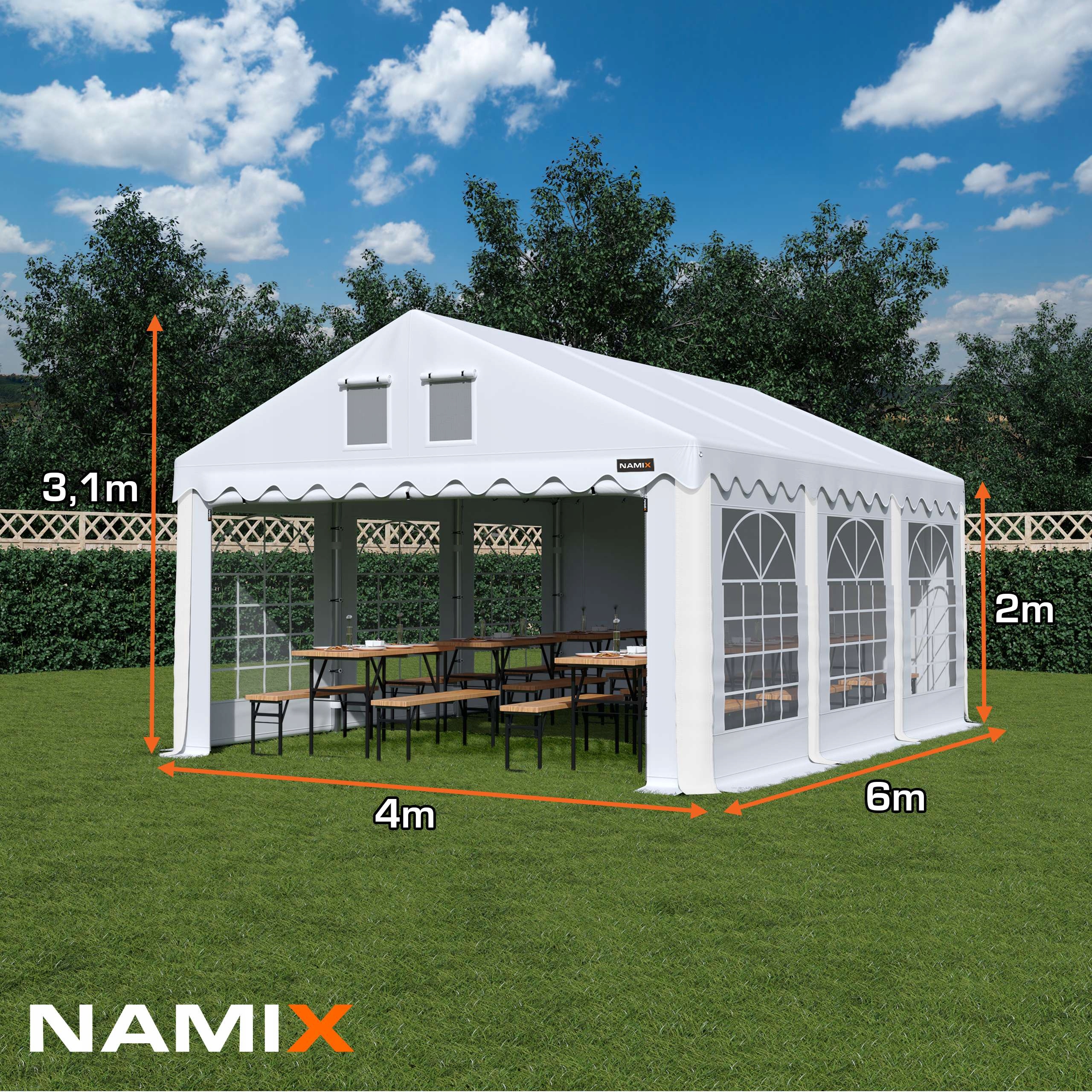 Namiot COMFORT 4x6 imprezowy ogrodowy RÓŻNE KOLORY Kod producenta cmf_4x6