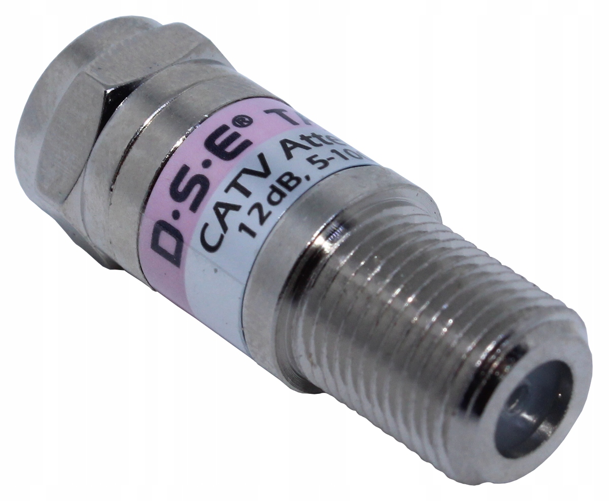 

Tłumik stały 12dB Dse TA01-12 5-1000 MHz wtyk F
