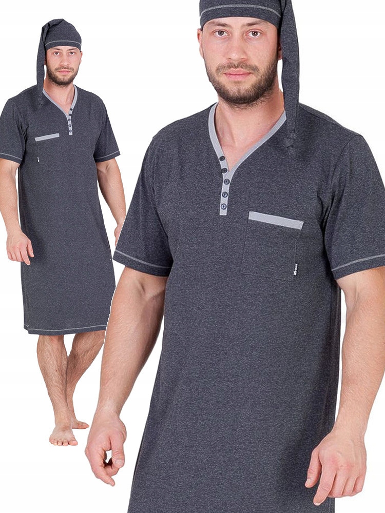 

Męska koszula nocna i szlafmyca M-Max Bonifacy 4XL