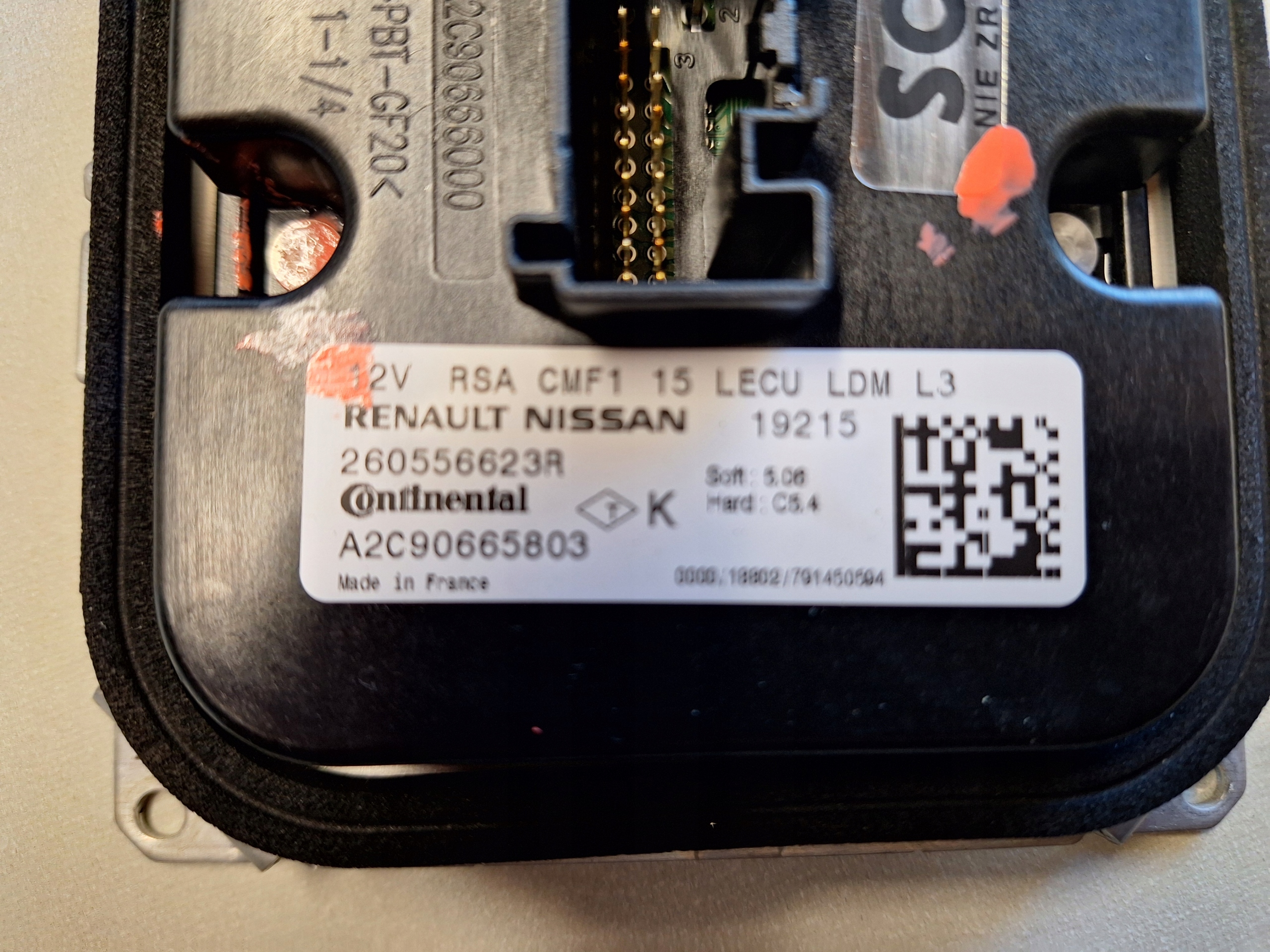 RENAULT ZOE CLIO CAPTUR NISSAN module control unit lights LED 260556623R