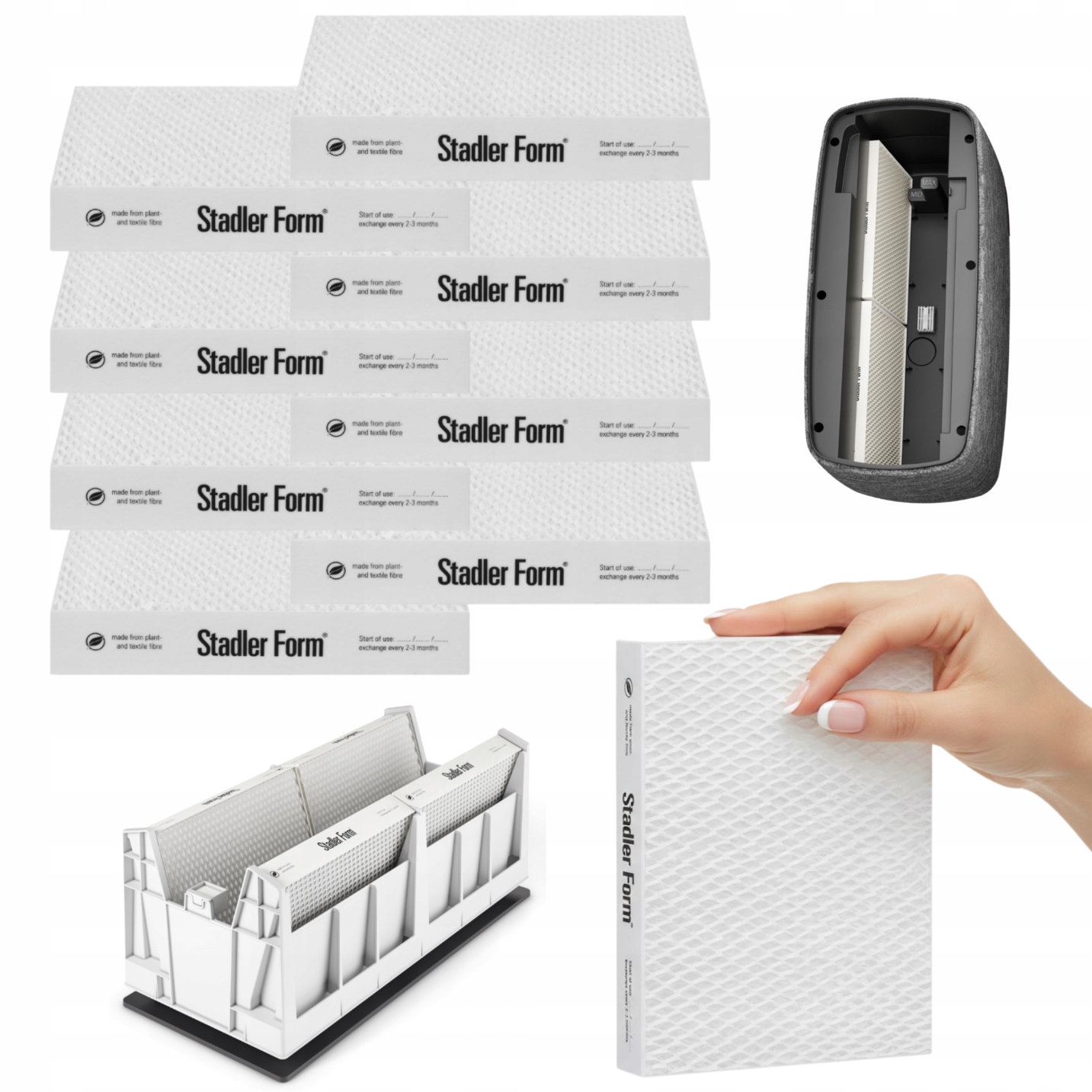 Filtry do nawilżacza powietrza antybakteryjne Stadler Form zestaw 8 szt.