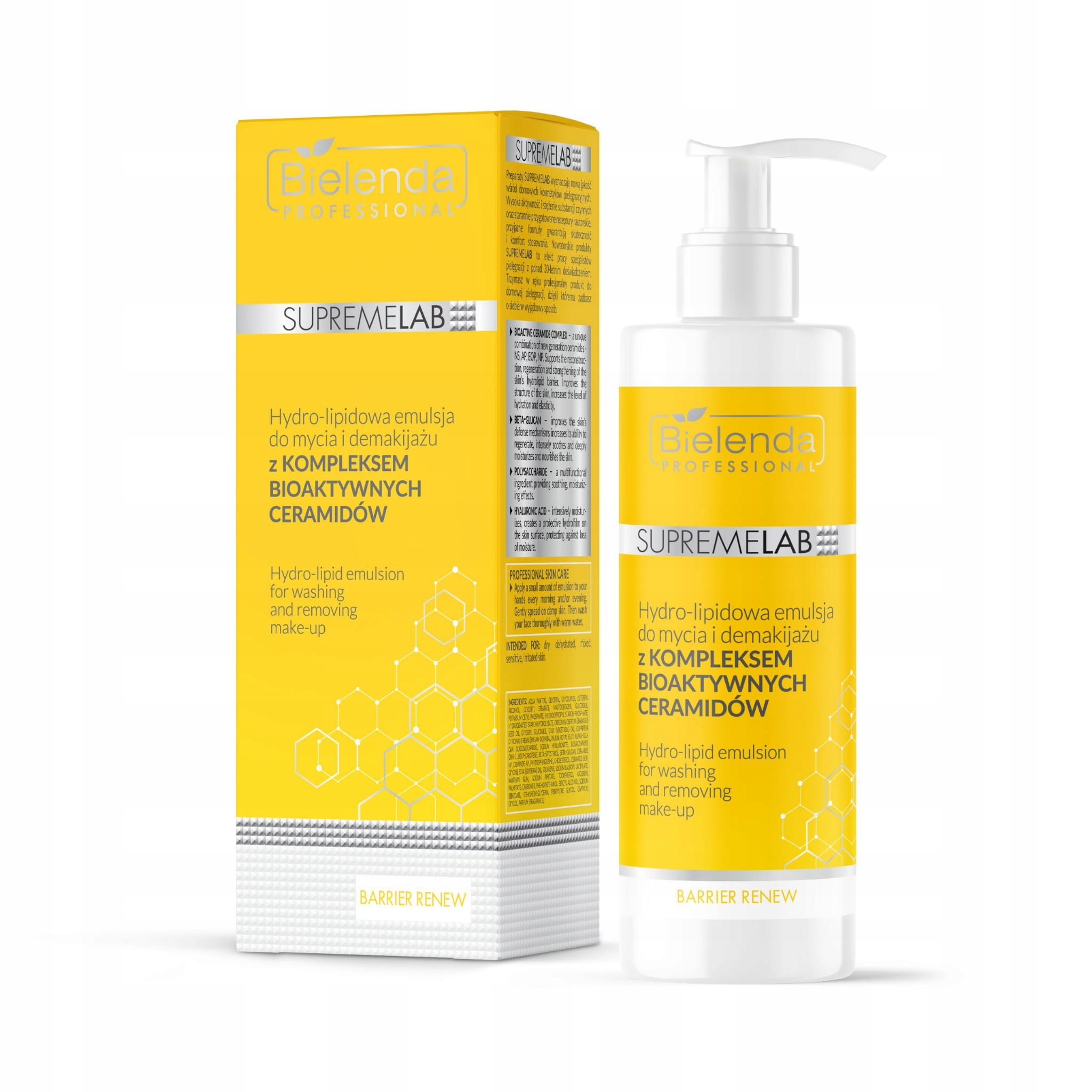 Bielenda Professional Hydro lipidová emulze na mytí a odličování s Komp