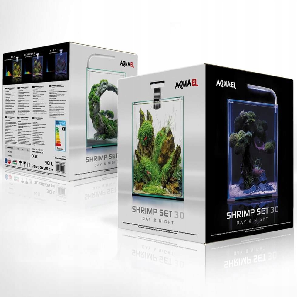 Levně Krevetkarium Aquael Shrimp Set Smart Day & Night 30 černý