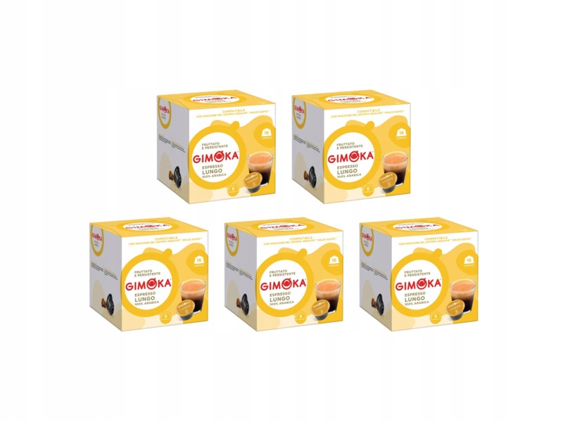 Kapsułki Gimoka Lungo do ekspresu Nescafe Dolce Gusto 5 x 16 szt.