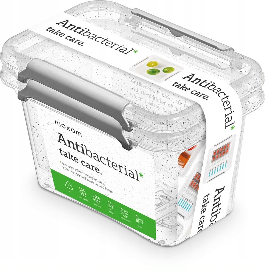 

Pojemniki na żywność Mikrosrebro organizer 2x0,65l