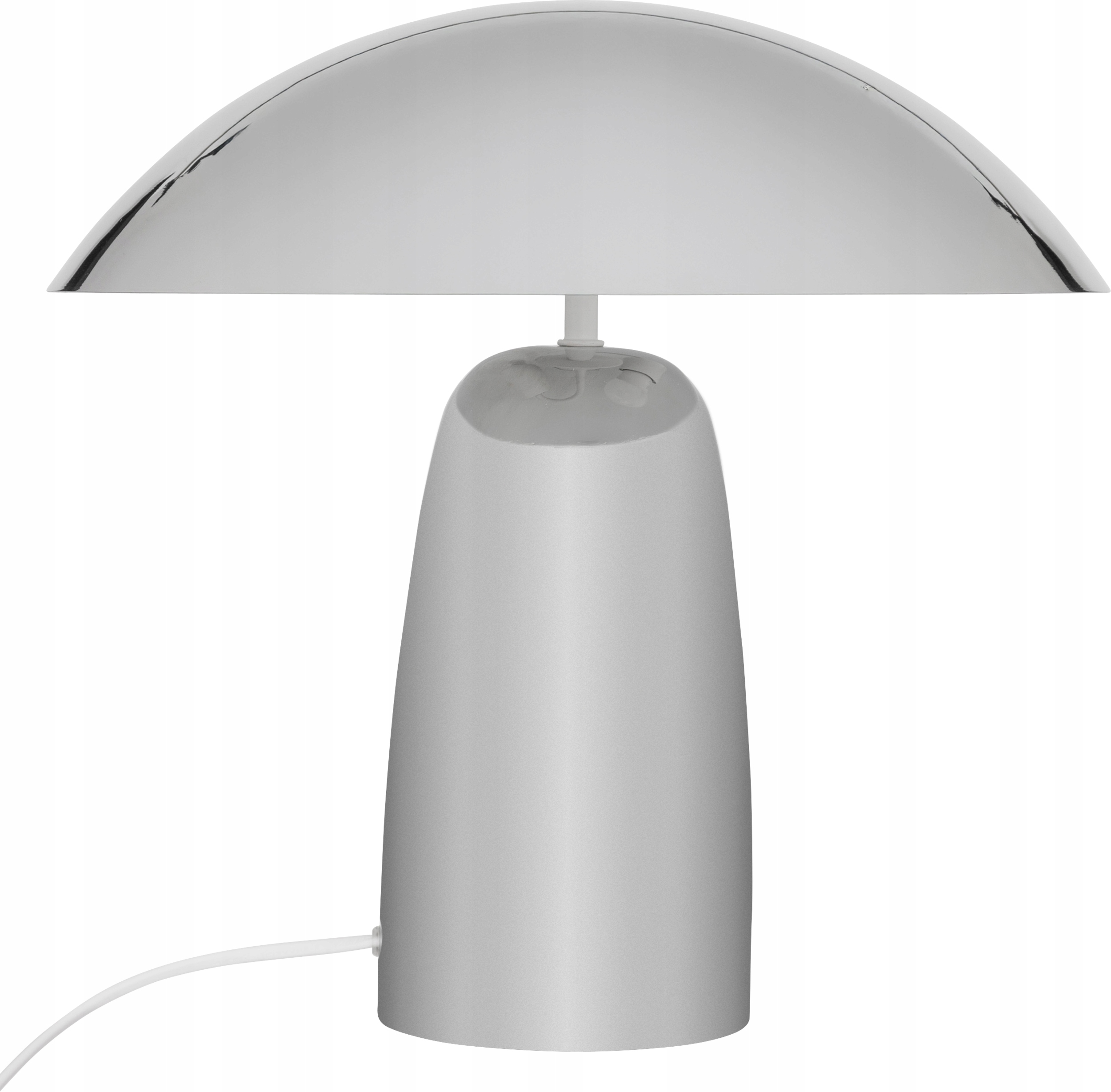 Nočná Lampa Hubová Kovová Strieborná, Priemer 36 CM, Výška 34 CM