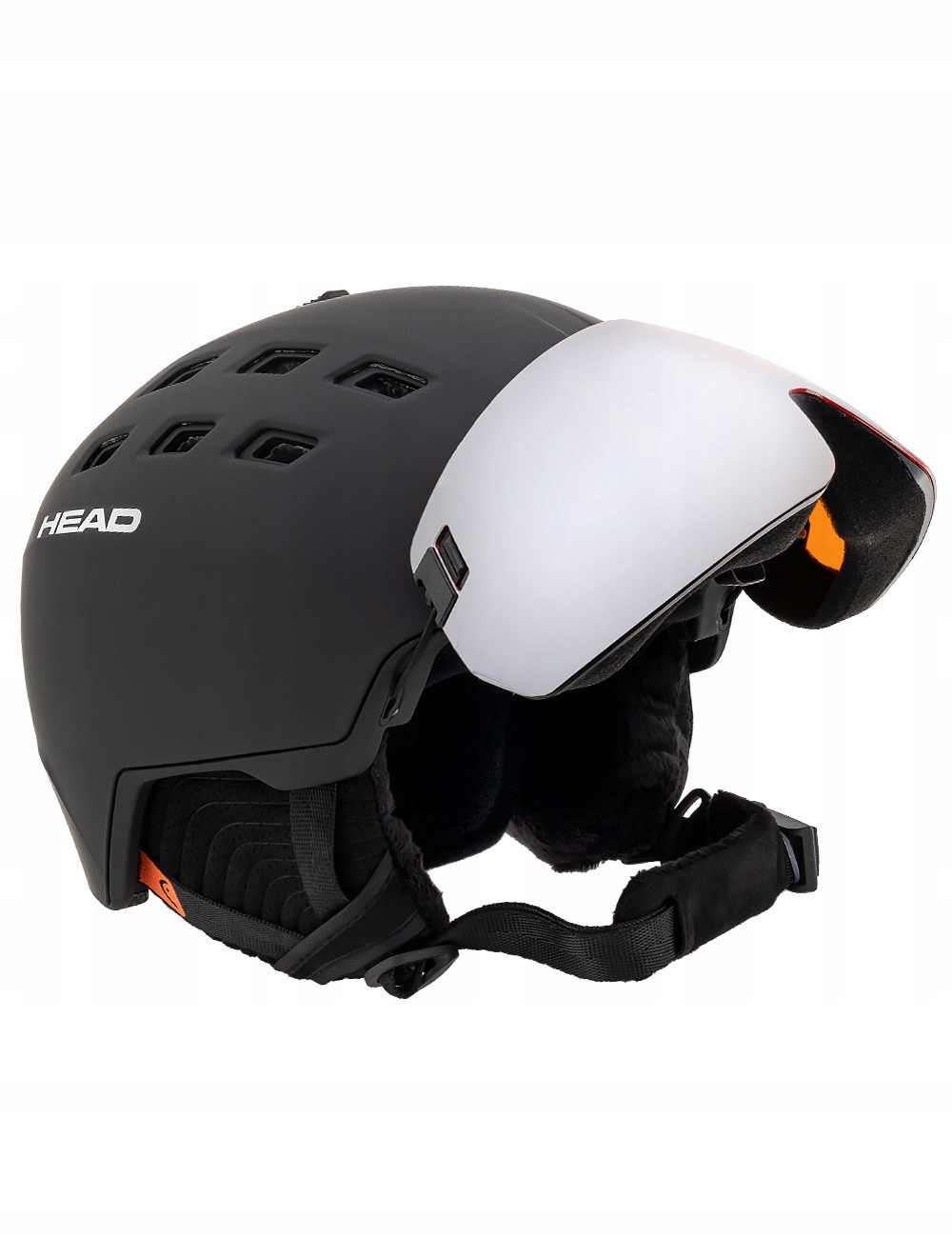 Kask narciarski męski z wbudowaną szybą Head Radar black Xs/s