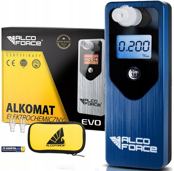 Alkohol Tester Alcoforce Evo Blue rok kalibrácie darček