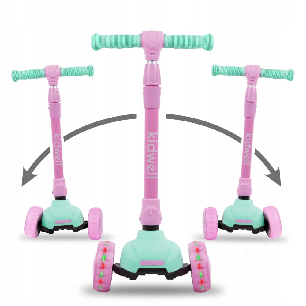 KIDWELL HULAJNOGA TRÓJKOŁOWA BALANSOWA KOŁA LED Hamulec tak