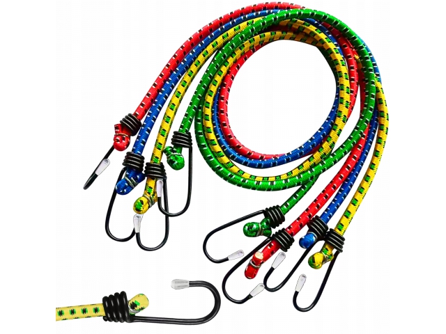 Gumy do mocowania bagażu linki zestaw kolorowe 60cm 4 sztuki