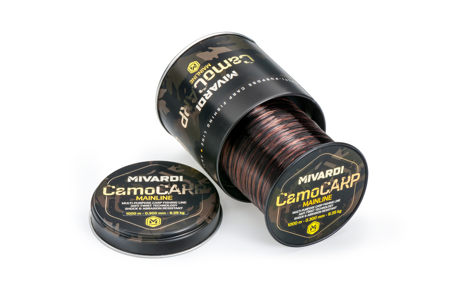 Linka główna Żyłka karpiowa Camo Carp 0,33mm 1000 m Mivardi Puszka