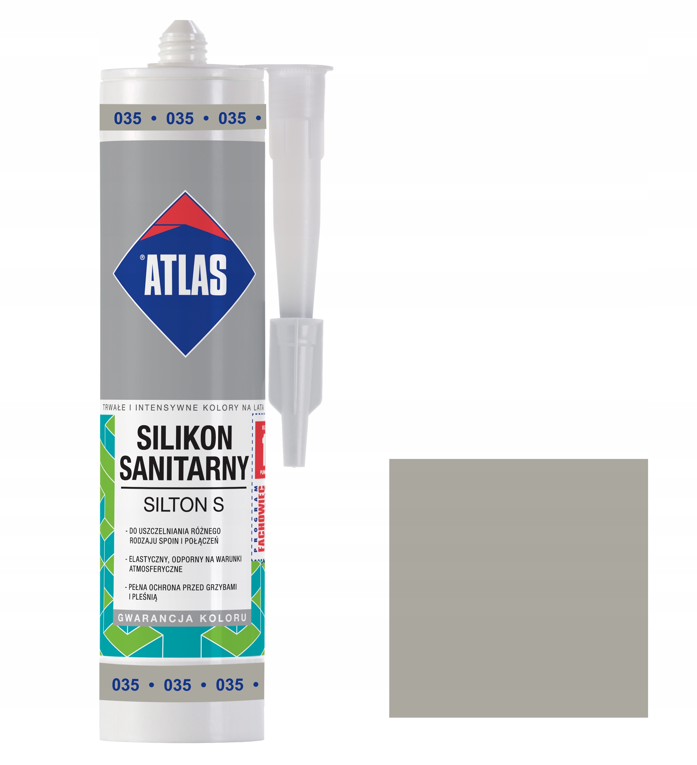 

Atlas Silikon Silton S 035 Szary 280 ml