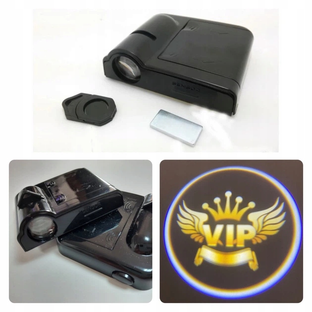 Projektor Led Logo Vip 3D Hd – logo powitalne, 2 szt.