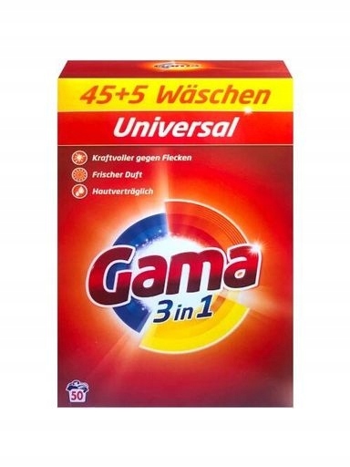 Levně 2x Gama Univerzální prášek na praní 45+5 praní De
