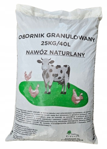 Hnojivo Granulovaný Hovädzí Kurací Hnoj 25 Kg 40 L Organický Prírodný