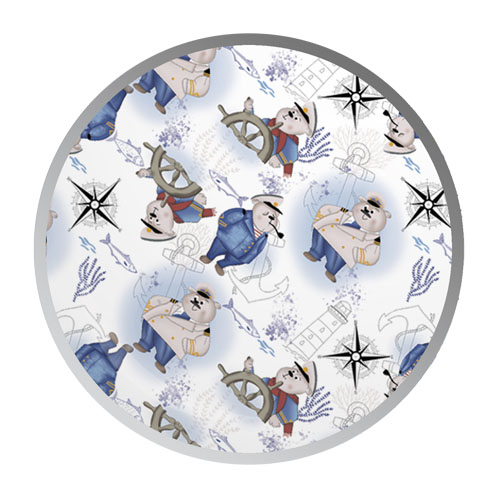 Prześcieradło tradycyjne bez gumki marynarze morski wzór 160x200 cm Kod producenta 07927