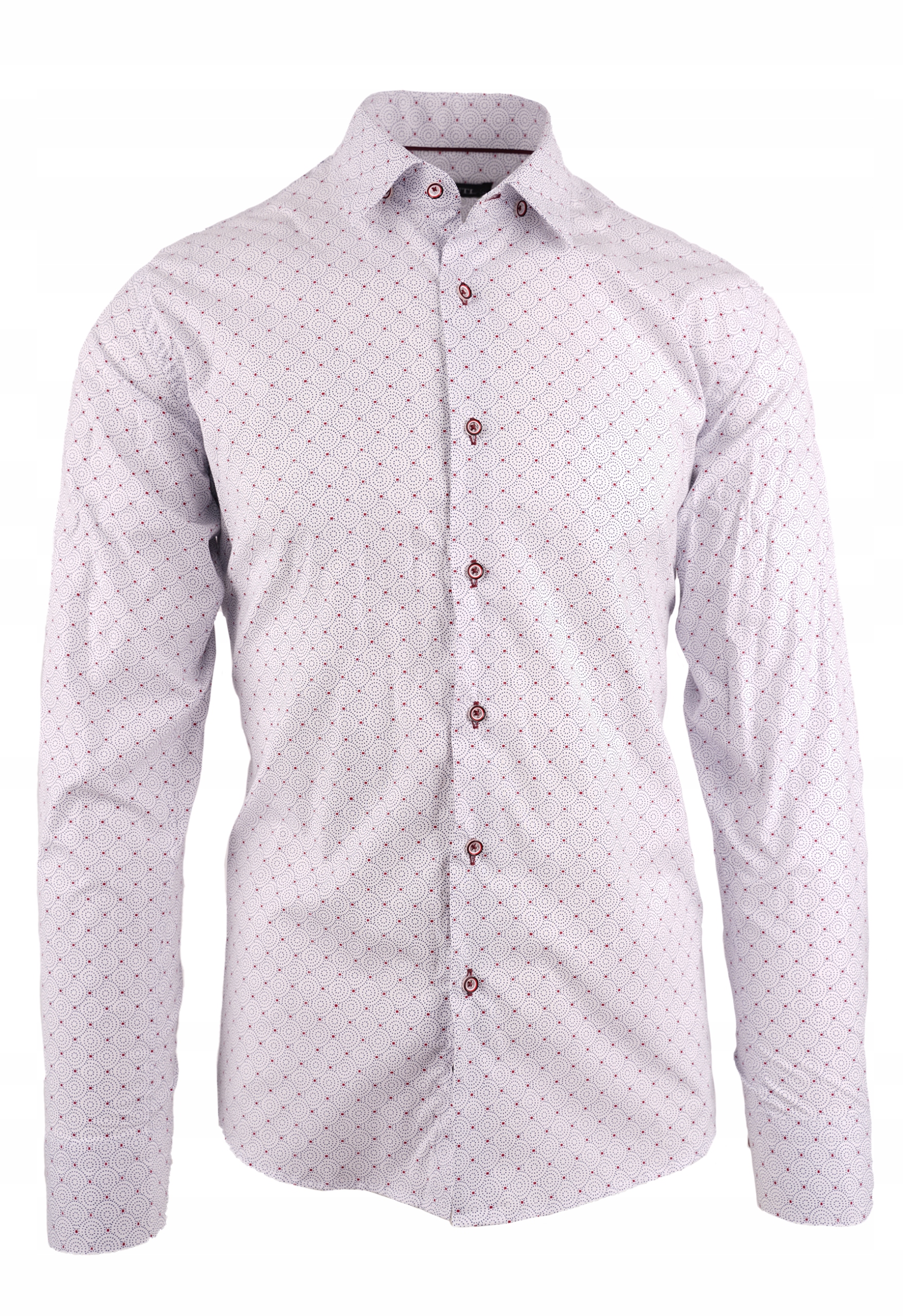 

Koszula męska Biała elegancka Slim wzór XL 43/44