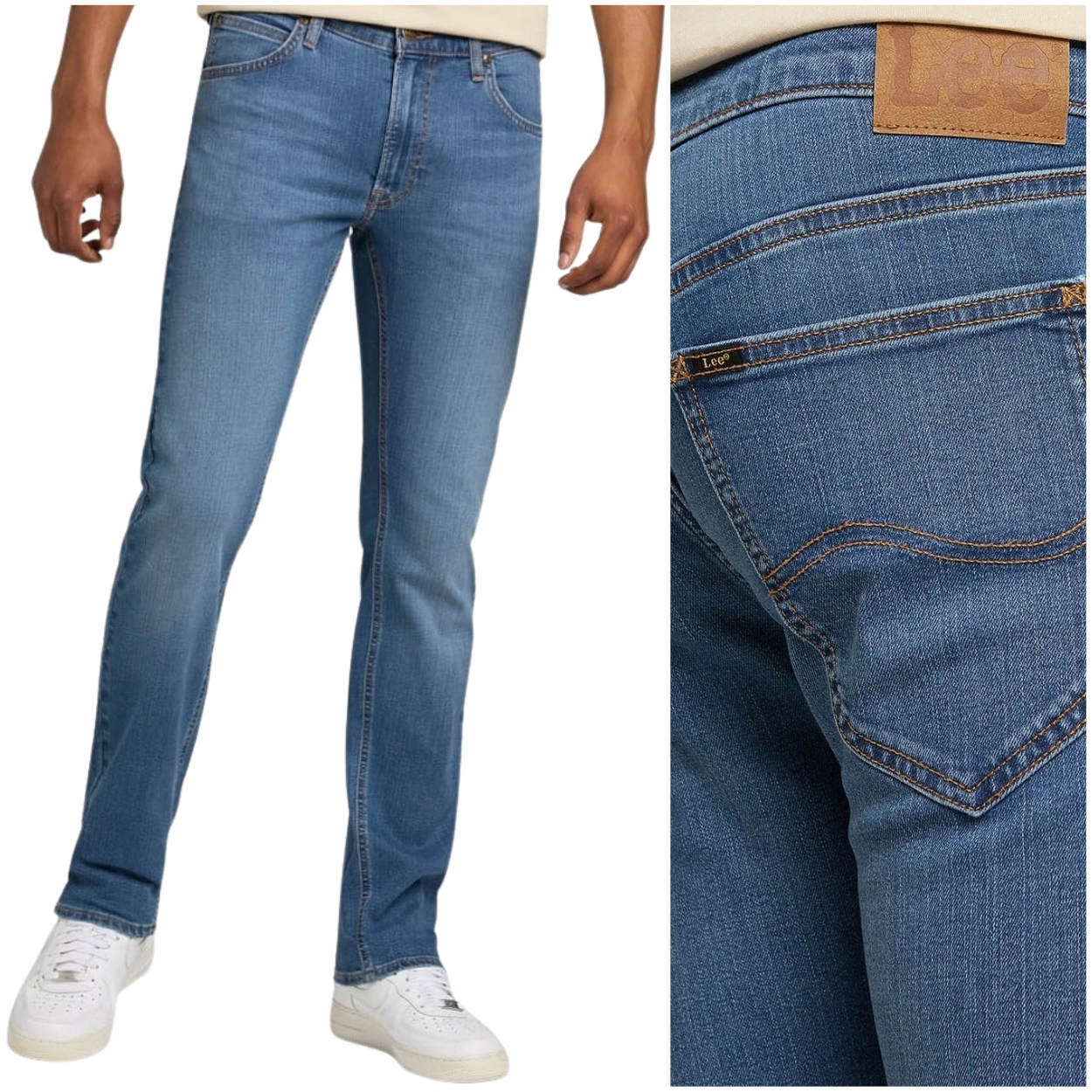 Lee Rider slim Mid Worn In Džins lehce přiléhavé džínové kalhoty W38 L32