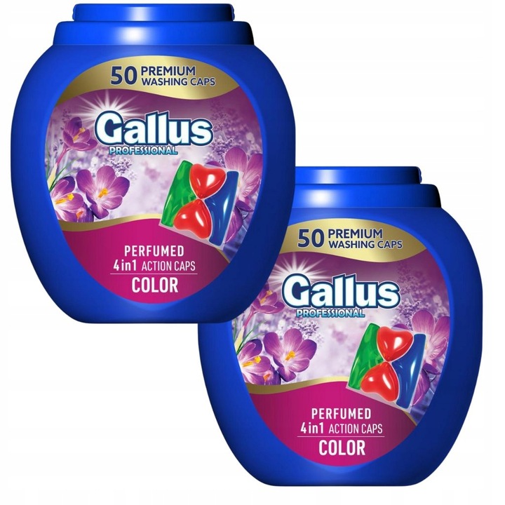 Levně 2x Gallus Color 50 caps kapsle na praní barevných tkanin účinné