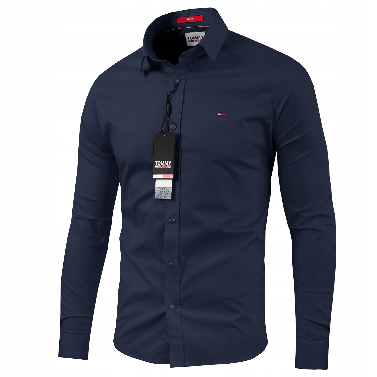 Koszula Tommy Hilfiger Jeans M-XXL SLIM FIT Granat Roz.L
