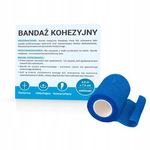 

Bandaż kohezyjny Paso 4,5m x 7,5cm niebieski