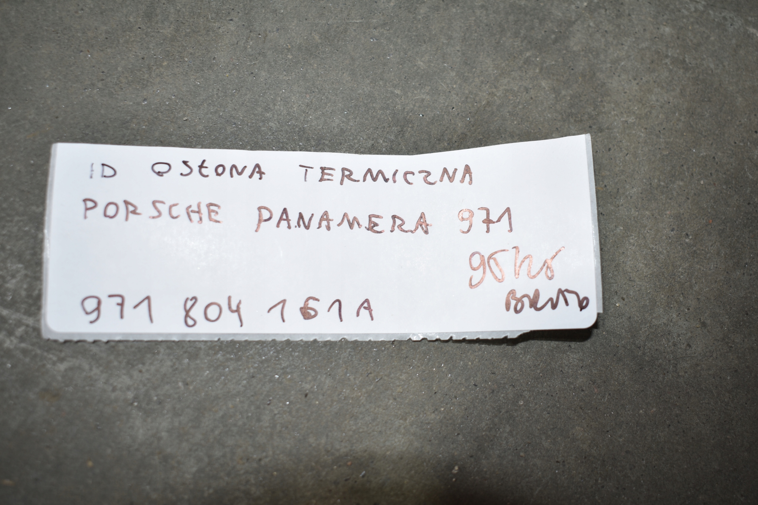 IDEALNA Blende Abdeckung TERMICZNA PORSCHE PANAMERA 971 1