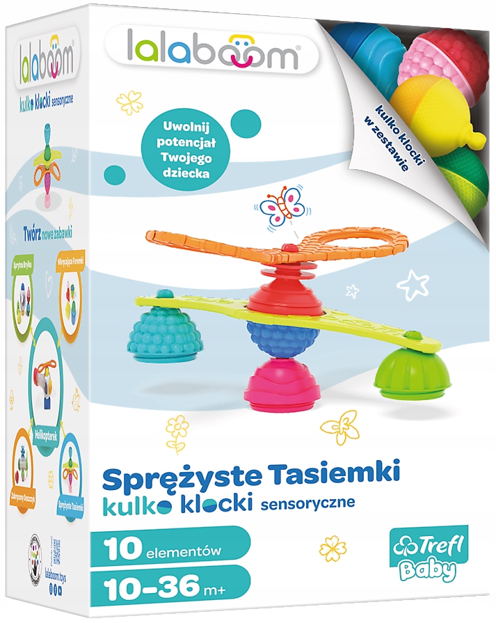 

Trefl LalaBoom Sprężyste Tasiemki Kulko-Klocki