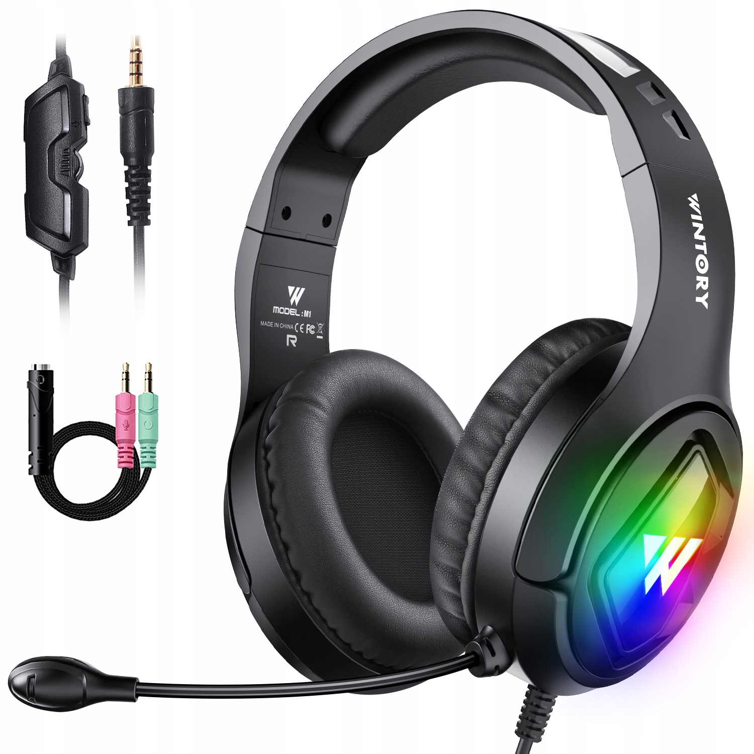 Наушники с микрофоном rgb Наушники с микрофоном rgb