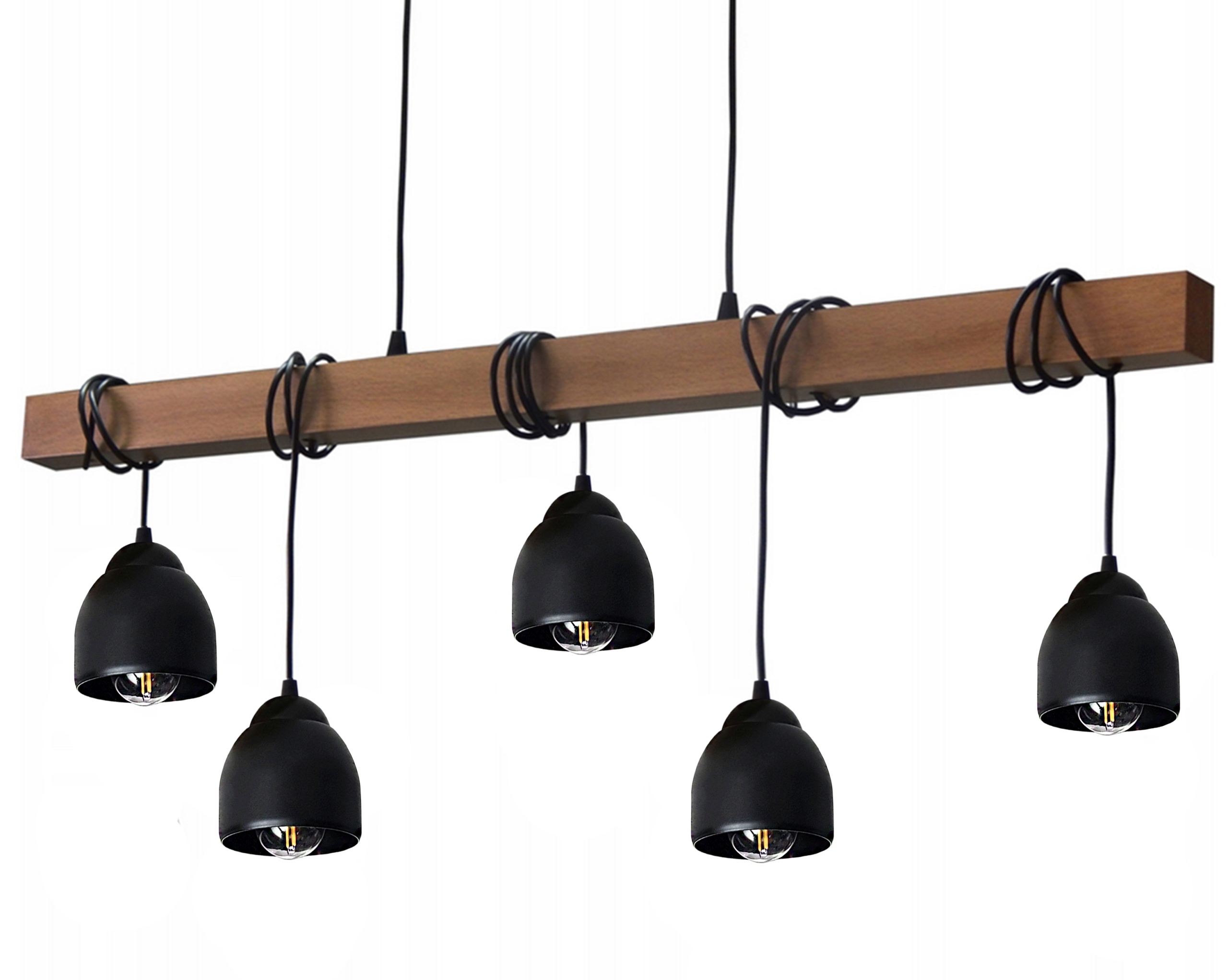 

Lampa Wisząca/sufitowa 022-5 Drewno Loft Led Łezka
