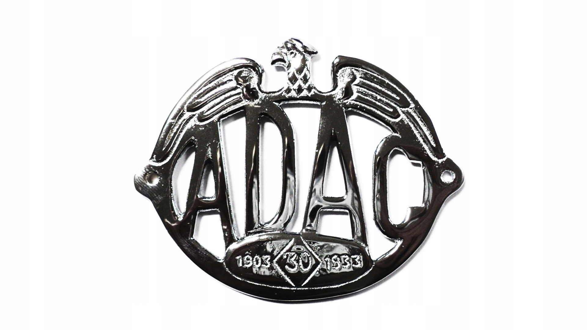 EMBLEMAT CHROM ADAC 1903-1933 MERCEDES OLDTIMER