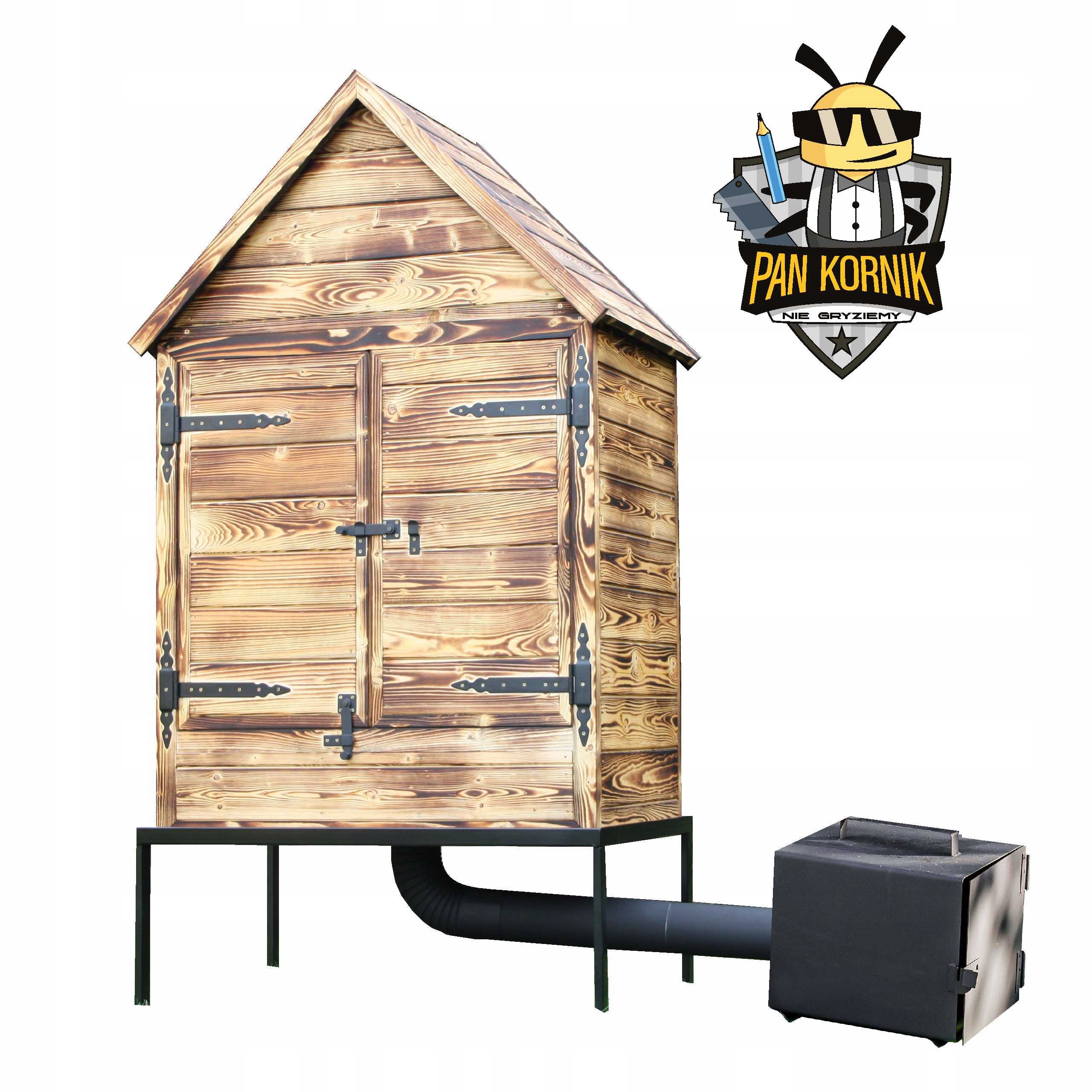 WĘDZARNIA DREWNIANA OGRODOWA DOMOWA Z PALENISKIEM WĘDZOK DUŻA ZESTAW