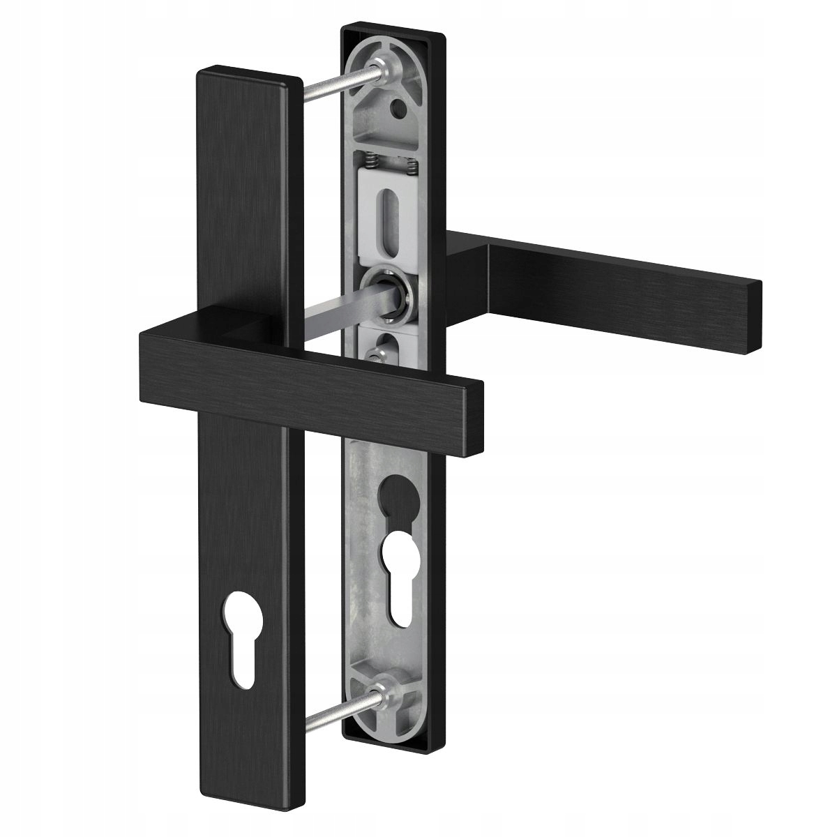 Dveřní klika Dublin 37 F9005 černá kartáčovaná stopka 128 mm