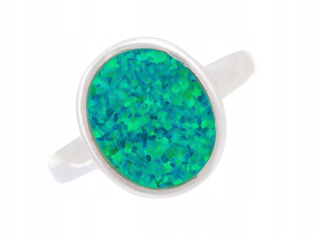Vel Stříbrný Prstýnek 0,14 S Opálem 13 MM Dárek