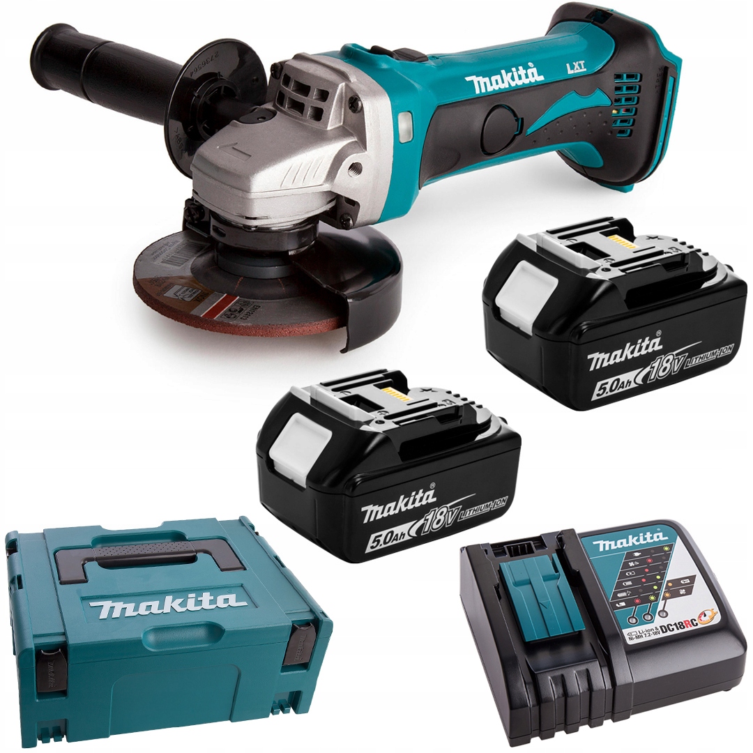 Úhlová bruska 115 mm 18 V 2x5 Ah Makita DGA452RTJ