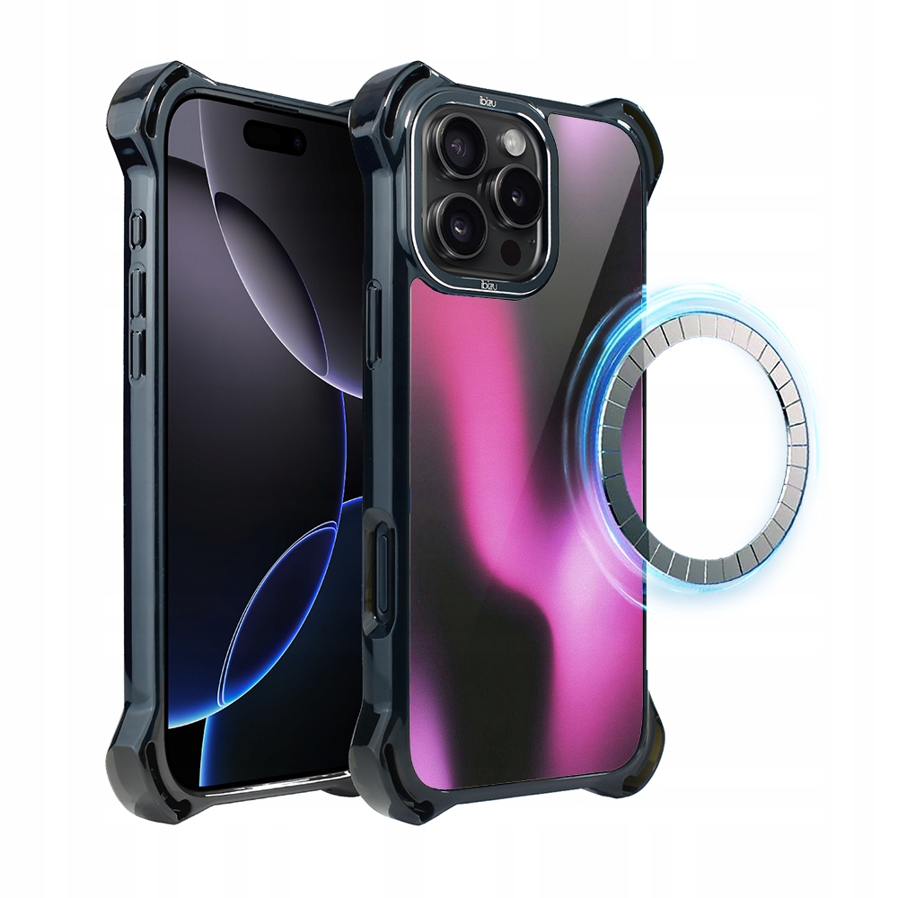 Pouzdro Ibizu DropGuard Ultra iPhone 16 Pro s MagSafe, Magenta Flow