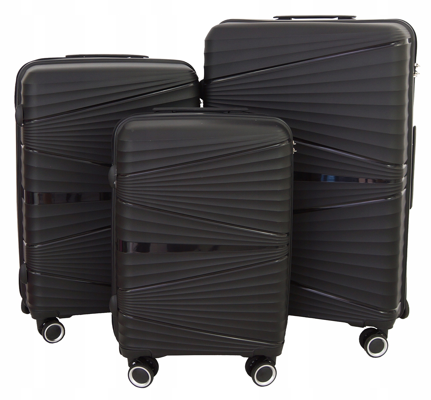 Zestaw Walizek 3w1 Walizka Podróżna Na Kółkach Gravitt Polipropylen 008