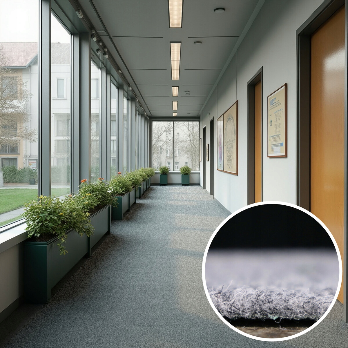 400x400 Kusový travní koberec Wembley světle šedý – na ven i na doma